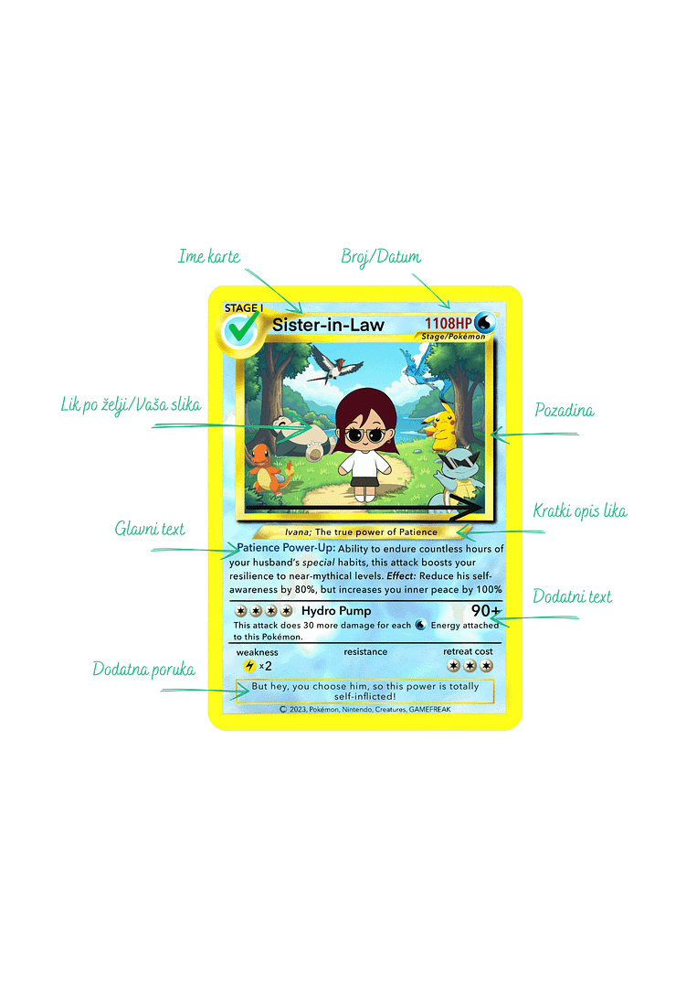 personalizirana pokemon karta